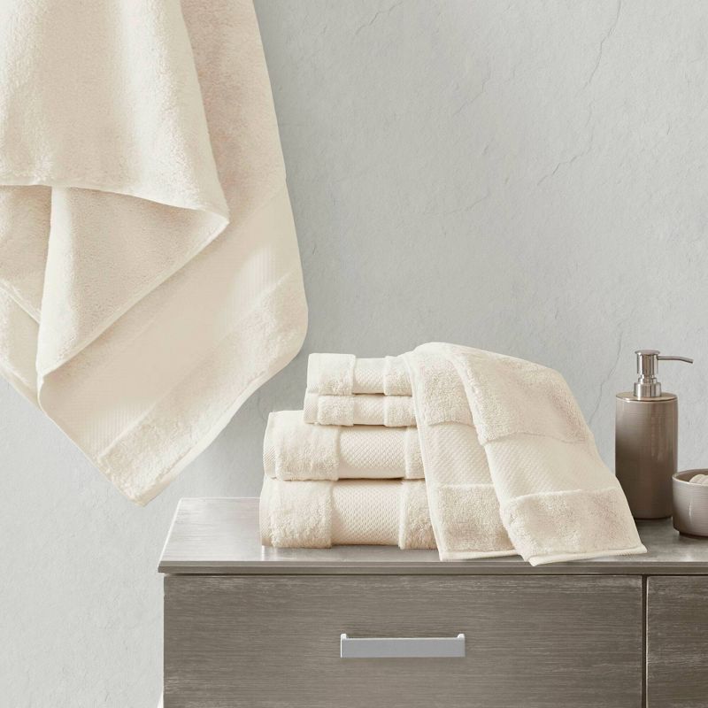 Turkish 100% Cotton 6pc Absorbent Ultra Soft Bath Towel Set, 4 of 12