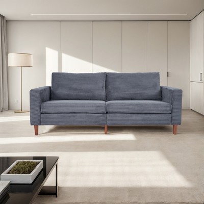 DOMETOUR Modern Corduroy Couches for Living Room, Comfy Upholstered Loveseat