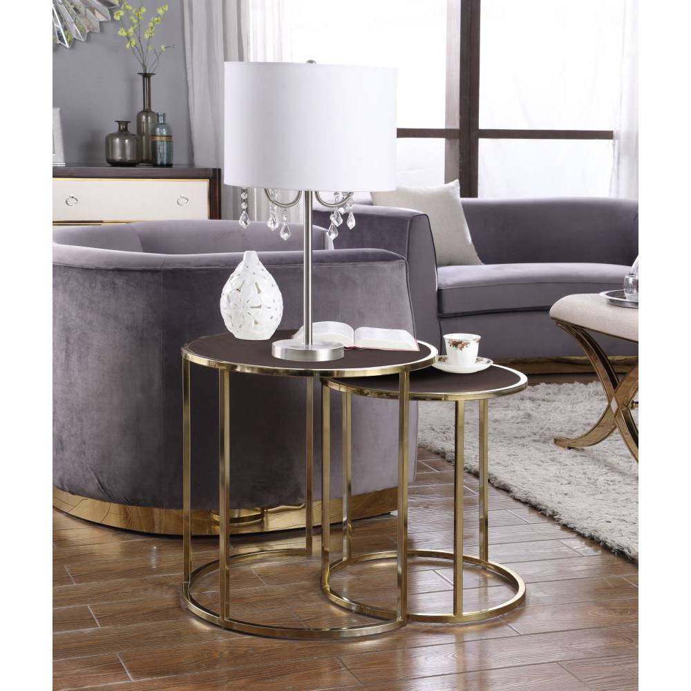 Olivia Side Table Brown - Chic Home Design was $349.99 now $209.99 (40.0% off)