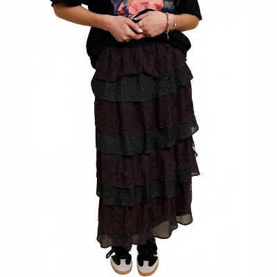 Women's Don't Tell My Heart Tiered Skirt - Listicle
