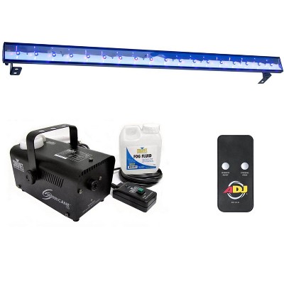 American DJ Eco UV Bar Plus IR Ultraviolet LED Black Light + Chauvet Fog Machine