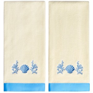 Coral Patch Set of 2 Hand Towels - 1 of 2