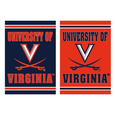 Evergreen Garden Flag Embossed Suede, University of Virginia Double Sided Indoor Outdoor Decor 18" x 12.5"