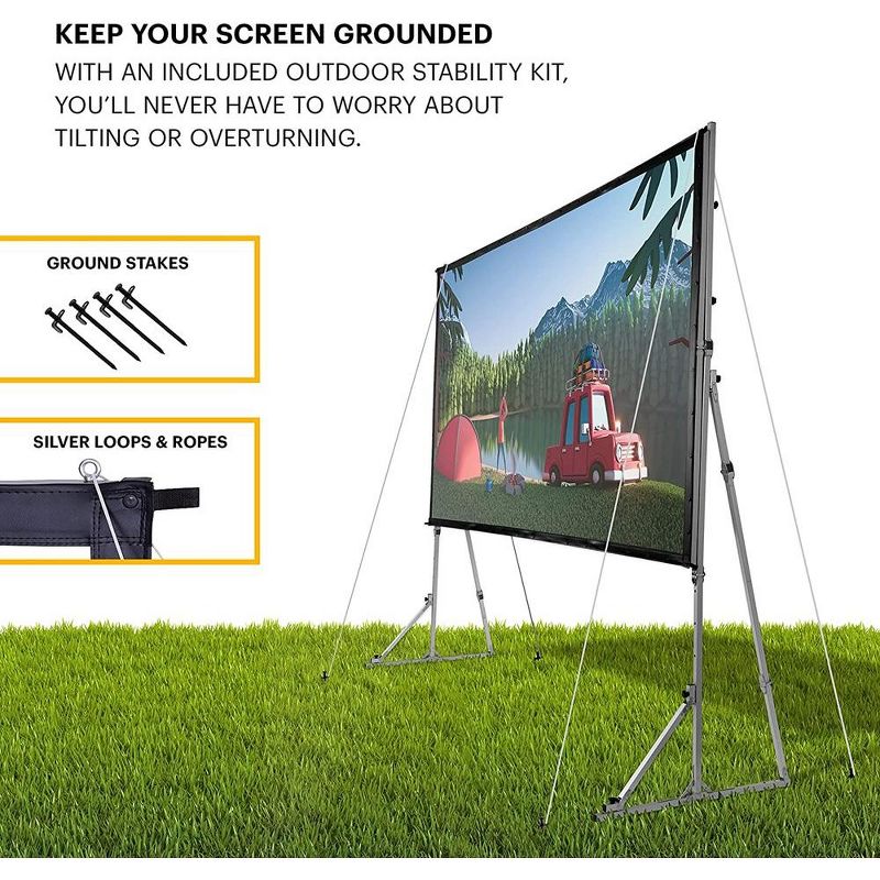 Kodak Fast-Folding Portable Projector Screen with Stand, 4 of 6