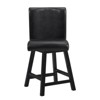 Hillshaw 24" Faux Leather Counter Stool in Dark Brown (Set of 2) - Lexicon - 4 of 4