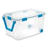 Sterilite 120qrt. Multipurpose Clear Plastic Storage Container Box with Latching Lids and 2 Rear Wheels - 2 of 4