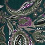 emerald green paisley floral