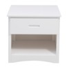Galen 1-Drawer Transitional Wood Nightstand in White - Lexicon - 3 of 4