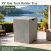 Propane Tank Cover, Outdoor Gas Tank Holder for 20 lb Cylinder, Concrete Propane Tank Hideaway Table for Patio, Deck, Garden & Backyard - 2 of 4
