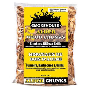 Smokehouse Alder Wood Chips, All Natural for Premium Smoke Flavor, 12 pack - 1 of 4