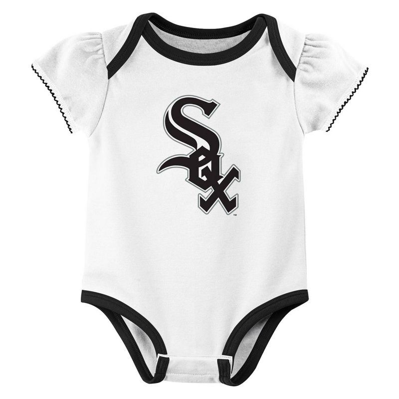 MLB Chicago White Sox Infant Girls&#39; 3pk Bodysuit, 2 of 5