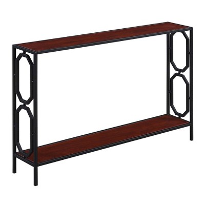 Omega Metal Frame Console Table Cherry/Black - Breighton Home