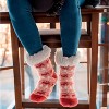 5 Star Super Deals Christmas Fuzzy Faux Shearling Socks, Warm Thick Fleece Thermal w/ Nonslip Grippers, Christmas Stockings - 2 Pairs - 2 of 4