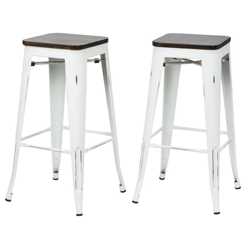 Set of 2 30" Emil Square Counter Height Barstools - Carolina Chair & Table, 3 of 5
