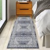 Coolmee Vintage Floral Washable Area Rug for Living Room Non-Slip Soft Bedroom Rug Farmhouse Carpet for Dining Room Office Home Décor - 2 of 4