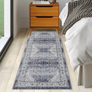 Area Rugs Washable Area Rug for Living Room, Vintage Boho Large Rugs Distressed Indoor Floor Carpet for Office Dining Room Hallway - 1 of 4