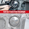 Unique Bargains Round Headlight Mounting Bracket Ring for Jeep Wrangler JK 07-17 Black 7" 1 Pair - 3 of 4