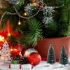Northlight LED Lighted Frosted Mini Bottle Brush Pine Christmas Village Trees - 6" - Set of 2 - 2 of 3