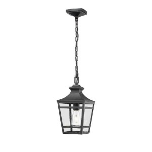 YUHAO Outdoor Gazebo and Porch Anti-Rust Waterproof Outdoor Ceiling Light Modern  Black(1 PACK) - 1 of 4