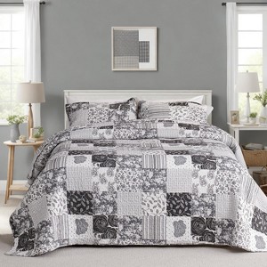 Rural style Quilted Bedding Set (3-Piece Set) - Art Style, Cotton - 1 of 4