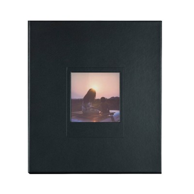 Large Black Rectangular Photo Album with Display Frame