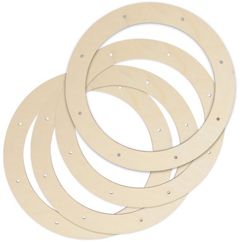 Wood Rings for Crafts 2 Inch, Pack of 5 Unfinished Wooden Rings