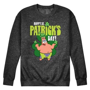 Men's - SpongeBob Squarepants - Happy St. Patricks Day Graphic Fleece Sweatshirt - 1 of 4