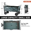 Collapsible Folding Wagon, Heavy Duty 220Lbs Capacity, Foldable Utility Cart for Outdoor Camping, Grocery, Sports, Beach - All Terrain - 2 of 4