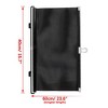 Unique Bargains Retractable Vehicle Car Curtain Window Roller Blind Protector Plastic Automotive Sunshades Black 1 Pc - 2 of 4