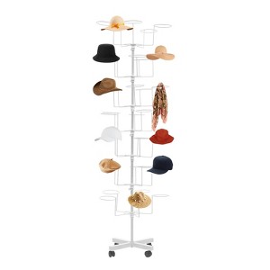 YIYIBYUS 7-Tiers 35-Hats Adjustable Hat Metal Storage Rack Display Stand with Wheels - 1 of 4