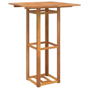 vidaXL Bistro Table 29.5"x29.5"x43.3" Solid Wood Acacia - 1 of 4