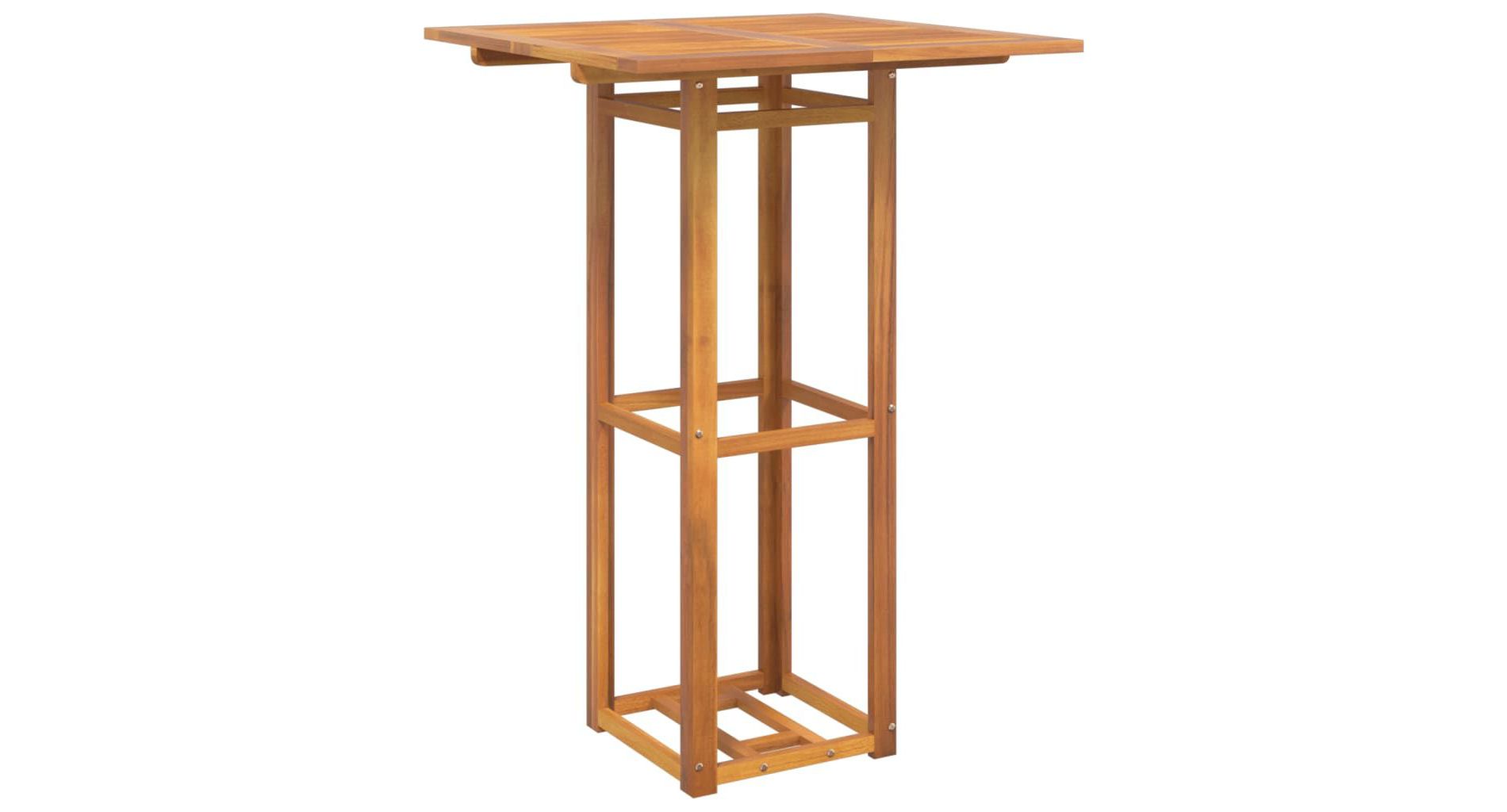 vidaXL Bistro Table 29.5"x29.5"x43.3" Solid Wood Acacia