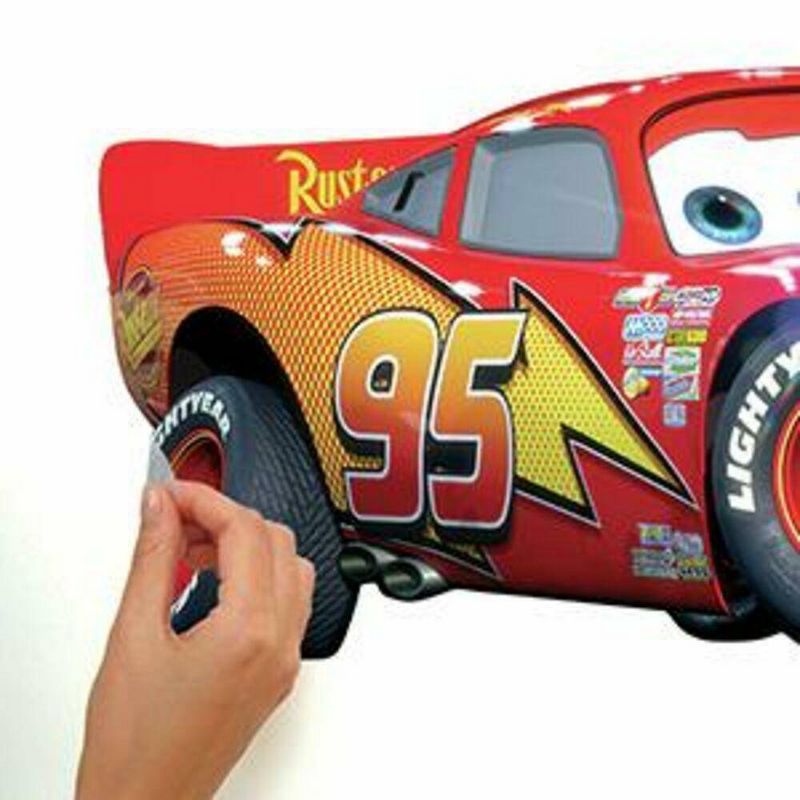 Cars Lightening McQueen Peel and Stick Giant Kids&#39; Wall Decal, 4 of 7