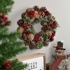 Northlight Flocked Pinecones and Glittered Stars Christmas Wreath - 13.25" - Unlit - image 2 of 4