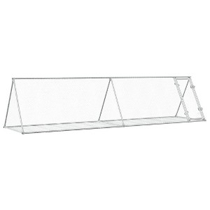 vidaXL Rabbit Hutch Outdoor Animal House - Galvanized Steel Enclosure for Rabbits, Chickens, Ducks - Silver, 157.5"x41.3"x35.8" - 1 of 4