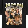 Outer Banks The Many Poses Of JJ Maybank Adult Black Crew Neck Short Sleeve T-shirt - 2 of 3