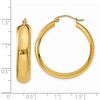 Black Bow Jewelry 7mm, 14k Yellow Gold Half Round Hoop Earrings, 30mm (1 1/8 Inch) - 4 of 4