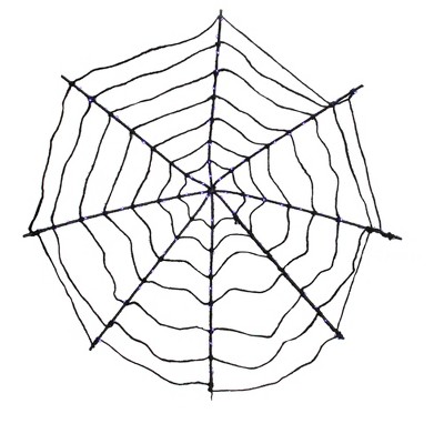 Northlight Lighted Spider Web Halloween Decoration - 31.5" - Black - Purple LED Lights