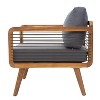 Scott Living Sierra Outdoor Acacia Wood and Rope Club Chair with Water-Resistant Gray Cushions - 4 of 4