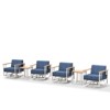 Outdoor Swivel Rocker Patio Chairs High Back Wicker Patio Furniture - 3 of 4