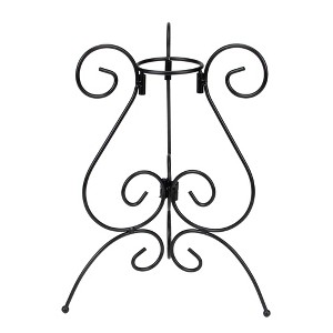 Northlight 11.25" Black Curved Scroll Design Outdoor Patio Garden Gazing Ball Stand - 1 of 1