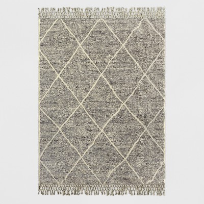 5' x 7' Desert Hatch Outdoor Rug Gray - Opalhouse™