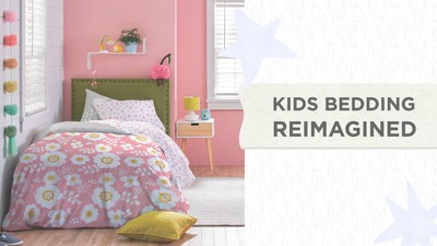 Pink Floral Organic Cotton Full Sheet Set