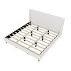 Merax Modern Upholstered Platform Bed with Wingback Headboard and Walnut Wooden Legs - 4 of 4