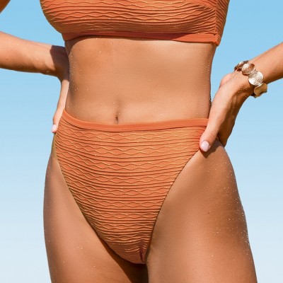 Women's Sparkle Lurex Extra Cheeky Bikini Bottoms Swimsuit - Cupshe