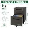 QingMoon 3 Drawer Mobile File Cabinet, Rolling Storage Cabinet with Lock, Wheels and Recessed Handle, Holds A4, Letter, and legal documents - 3 of 4