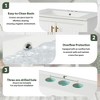 NicBex 30"Modern Bathroom Vanity with Top Ceramic Sink Combo,Solid Wood Frame&2 Shelves,Freestanding Basin Vanity Cabinet,4"Pre-drilled Faucet - 3 of 4