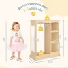 Arceso Kids Dress Up Storage with Flower Mirror, Pink Open Wardrobe & Costume Organizer for Bedroom and Playroom - 4 of 4