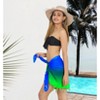 LA LEELA Women's Sarong Wraps Cover ups Bikini One Size Lapis Stripes - 2 of 4