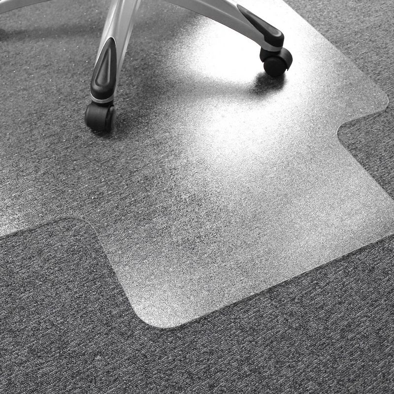 Polycarbonate Chair Mat for Carpets Lipped Clear - Floortex, 4 of 16